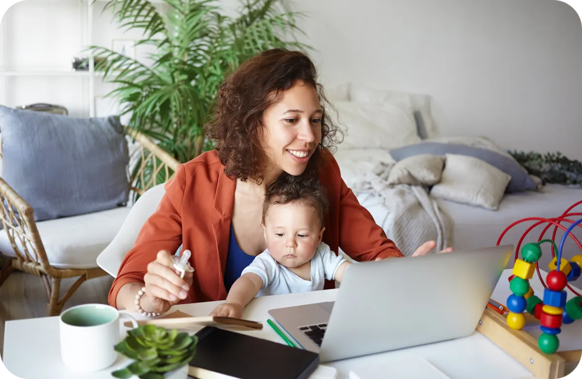 Poetspunt moeder en baby